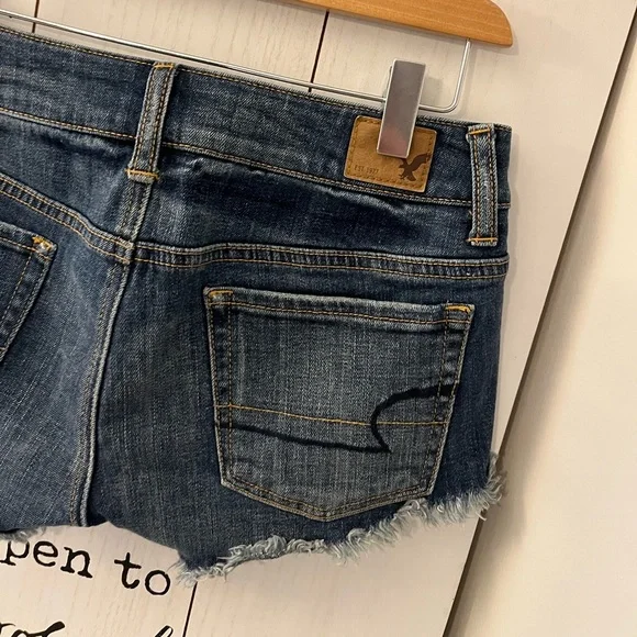 American Eagle Floral Embroidered Denim Shorts - Picture 5 of 8